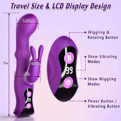 💜 Vibrador Rotativo 4 em 1 – O Coelho Mágico do Prazer Feminino💜