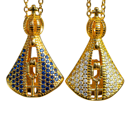 (COMPRE 1 LEVE 2) Colar Nossa Senhora - Dupla Face e Banhado a Ouro